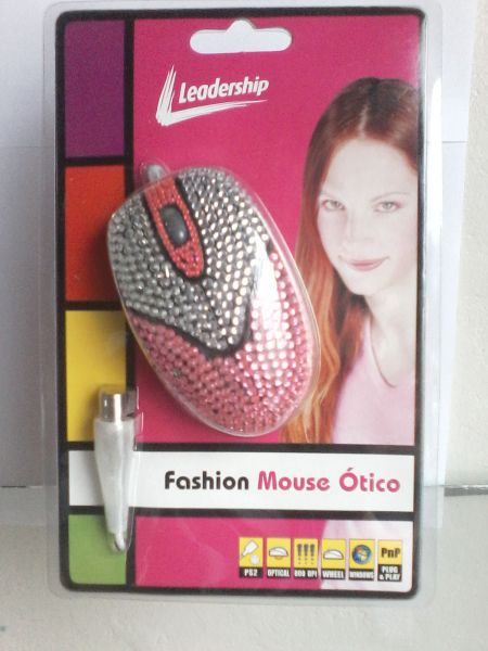 MOUSE OPTICO PS2 LEADER 800 DPI FASHION ROSA L3551